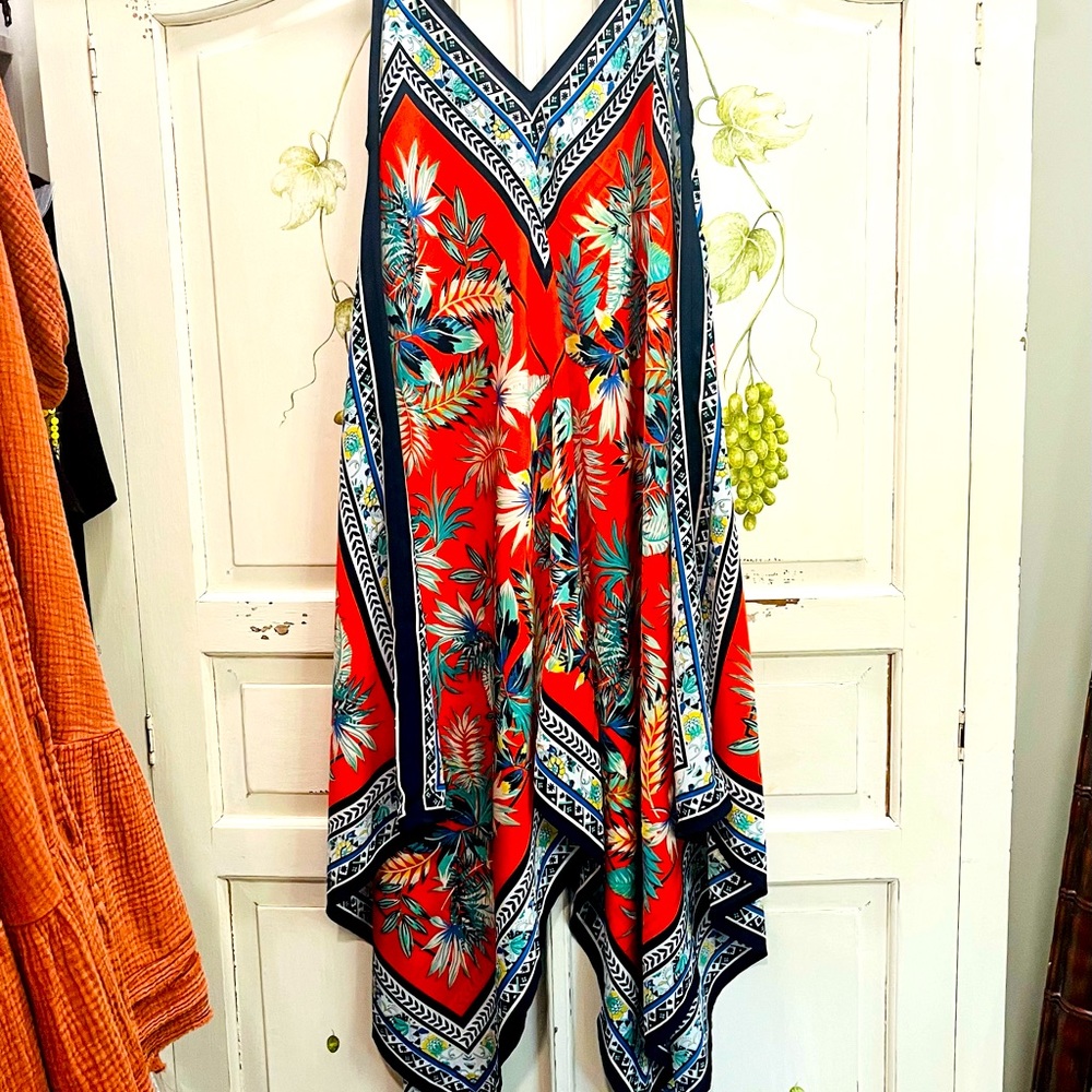 Tropical handkerchief dress